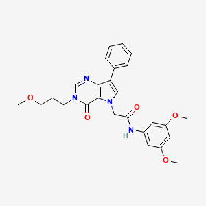 molecular formula C26H28N4O5 B11210916 N-(3,5-Dimethoxyphenyl)-2-[3-(3-methoxypropyl)-4-oxo-7-phenyl-3H,4H,5H-pyrrolo[3,2-D]pyrimidin-5-YL]acetamide 