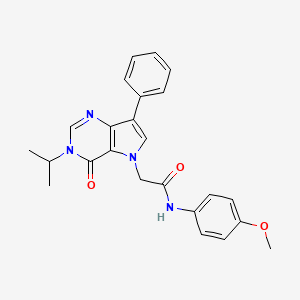 N-(4-methoxyphenyl)-2-[4-oxo-7-phenyl-3-(propan-2-yl)-3,4-dihydro-5H-pyrrolo[3,2-d]pyrimidin-5-yl]acetamide