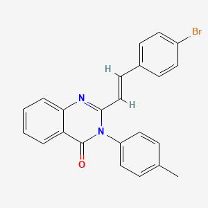 molecular formula C23H17BrN2O B11210958 2-(4-Bromostyryl)-3-(p-tolyl)-4(3H)-quinazolinone CAS No. 5130-75-6