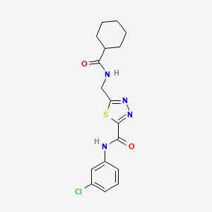 N~2~-(3-Chlorophenyl)-5-{[(cyclohexylcarbonyl)amino]methyl}-1,3,4-thiadiazole-2-carboxamide