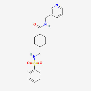 trans-4-{[(phenylsulfonyl)amino]methyl}-N-(pyridin-3-ylmethyl)cyclohexanecarboxamide