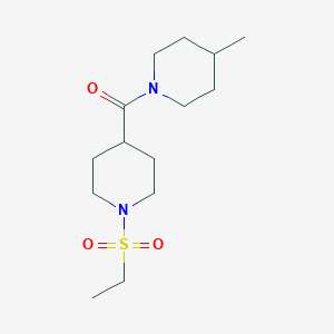 molecular formula C14H26N2O3S B11211018 [1-(Ethylsulfonyl)piperidin-4-yl](4-methylpiperidin-1-yl)methanone 