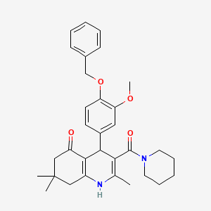 4-[4-(benzyloxy)-3-methoxyphenyl]-2,7,7-trimethyl-3-(piperidin-1-ylcarbonyl)-4,6,7,8-tetrahydroquinolin-5(1H)-one