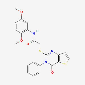 N-(2,5-dimethoxyphenyl)-2-[(4-oxo-3-phenyl-3,4-dihydrothieno[3,2-d]pyrimidin-2-yl)sulfanyl]acetamide