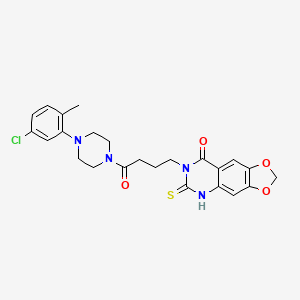 7-[4-[4-(5-chloro-2-methylphenyl)piperazin-1-yl]-4-oxobutyl]-6-sulfanylidene-5H-[1,3]dioxolo[4,5-g]quinazolin-8-one