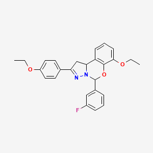 7-Ethoxy-2-(4-ethoxyphenyl)-5-(3-fluorophenyl)-1,10b-dihydropyrazolo[1,5-c][1,3]benzoxazine