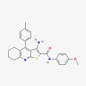 3-amino-N-(4-methoxyphenyl)-4-(4-methylphenyl)-5,6,7,8-tetrahydrothieno[2,3-b]quinoline-2-carboxamide