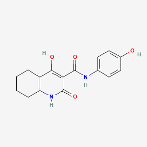 molecular formula C16H16N2O4 B11211151 2,4-dihydroxy-N-(4-hydroxyphenyl)-5,6,7,8-tetrahydroquinoline-3-carboxamide 