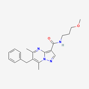 6-benzyl-N-(3-methoxypropyl)-5,7-dimethylpyrazolo[1,5-a]pyrimidine-3-carboxamide