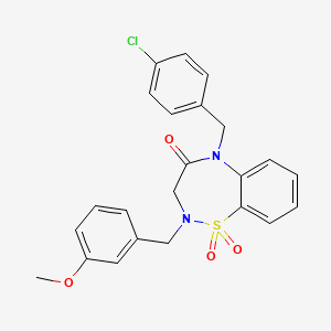 5-(4-chlorobenzyl)-2-(3-methoxybenzyl)-2,3-dihydro-1,2,5-benzothiadiazepin-4(5H)-one 1,1-dioxide