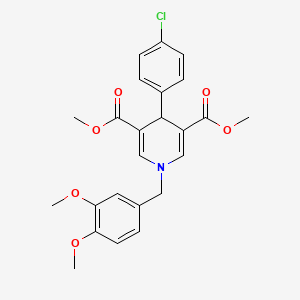 Dimethyl 4-(4-chlorophenyl)-1-(3,4-dimethoxybenzyl)-1,4-dihydropyridine-3,5-dicarboxylate