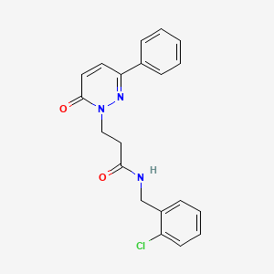 molecular formula C20H18ClN3O2 B11211182 N-(2-chlorobenzyl)-3-(6-oxo-3-phenylpyridazin-1(6H)-yl)propanamide 