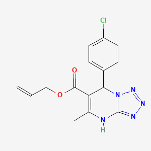 molecular formula C15H14ClN5O2 B11211205 Prop-2-en-1-yl 7-(4-chlorophenyl)-5-methyl-4,7-dihydrotetrazolo[1,5-a]pyrimidine-6-carboxylate 