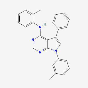 N-(2-methylphenyl)-7-(3-methylphenyl)-5-phenyl-7H-pyrrolo[2,3-d]pyrimidin-4-amine