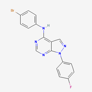 molecular formula C17H11BrFN5 B11211229 N-(4-bromophenyl)-1-(4-fluorophenyl)-1H-pyrazolo[3,4-d]pyrimidin-4-amine 