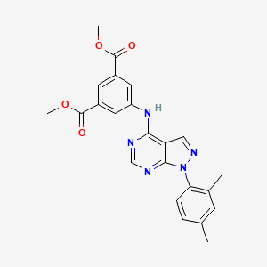 molecular formula C23H21N5O4 B11211243 dimethyl 5-{[1-(2,4-dimethylphenyl)-1H-pyrazolo[3,4-d]pyrimidin-4-yl]amino}benzene-1,3-dicarboxylate 