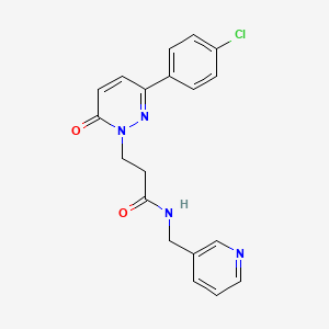 molecular formula C19H17ClN4O2 B11211254 3-[3-(4-chlorophenyl)-6-oxopyridazin-1(6H)-yl]-N-(pyridin-3-ylmethyl)propanamide 