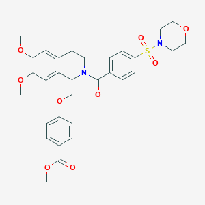 Methyl 4-((6,7-dimethoxy-2-(4-(morpholinosulfonyl)benzoyl)-1,2,3,4-tetrahydroisoquinolin-1-yl)methoxy)benzoate