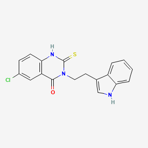 6-chloro-3-[2-(1H-indol-3-yl)ethyl]-2-sulfanylidene-1H-quinazolin-4-one