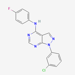 1-(3-chlorophenyl)-N-(4-fluorophenyl)-1H-pyrazolo[3,4-d]pyrimidin-4-amine