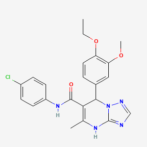 N-(4-chlorophenyl)-7-(4-ethoxy-3-methoxyphenyl)-5-methyl-4,7-dihydro[1,2,4]triazolo[1,5-a]pyrimidine-6-carboxamide