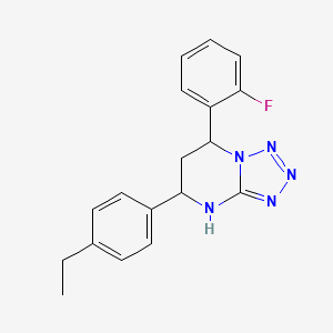 molecular formula C18H18FN5 B11211341 5-(4-Ethylphenyl)-7-(2-fluorophenyl)-4,5,6,7-tetrahydrotetrazolo[1,5-a]pyrimidine 