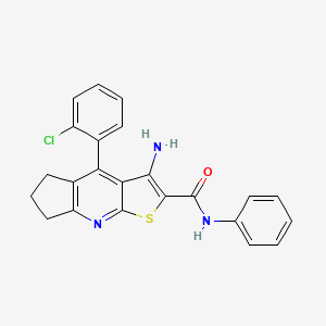 3-amino-4-(2-chlorophenyl)-N-phenyl-6,7-dihydro-5H-cyclopenta[b]thieno[3,2-e]pyridine-2-carboxamide