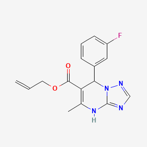 Prop-2-en-1-yl 7-(3-fluorophenyl)-5-methyl-4,7-dihydro[1,2,4]triazolo[1,5-a]pyrimidine-6-carboxylate