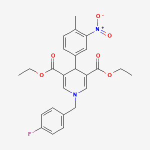 Diethyl 1-(4-fluorobenzyl)-4-(4-methyl-3-nitrophenyl)-1,4-dihydropyridine-3,5-dicarboxylate