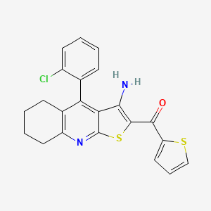 [3-Amino-4-(2-chlorophenyl)-5,6,7,8-tetrahydrothieno[2,3-b]quinolin-2-yl](thiophen-2-yl)methanone