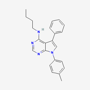 molecular formula C23H24N4 B11211370 N-butyl-7-(4-methylphenyl)-5-phenyl-7H-pyrrolo[2,3-d]pyrimidin-4-amine 