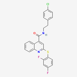 molecular formula C24H17ClF2N2OS B11211376 N-[2-(4-chlorophenyl)ethyl]-2-(2,4-difluorophenyl)sulfanylquinoline-4-carboxamide CAS No. 6787-68-4