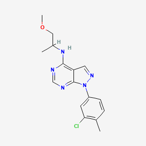 1-(3-chloro-4-methylphenyl)-N-(1-methoxypropan-2-yl)-1H-pyrazolo[3,4-d]pyrimidin-4-amine