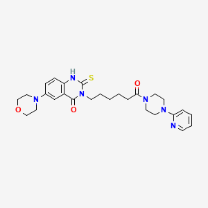 molecular formula C27H34N6O3S B11211444 6-morpholin-4-yl-3-[6-oxo-6-(4-pyridin-2-ylpiperazin-1-yl)hexyl]-2-sulfanylidene-1H-quinazolin-4-one 