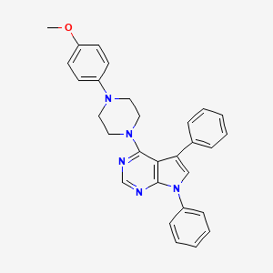 molecular formula C29H27N5O B11211480 4-[4-(4-methoxyphenyl)piperazin-1-yl]-5,7-diphenyl-7H-pyrrolo[2,3-d]pyrimidine 