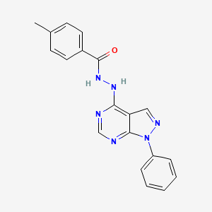 4-methyl-N'-(1-phenyl-1H-pyrazolo[3,4-d]pyrimidin-4-yl)benzohydrazide