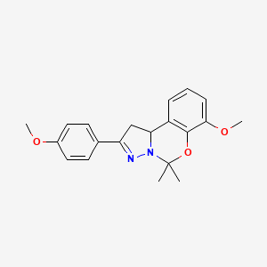 7-Methoxy-2-(4-methoxyphenyl)-5,5-dimethyl-1,10b-dihydropyrazolo[1,5-c][1,3]benzoxazine