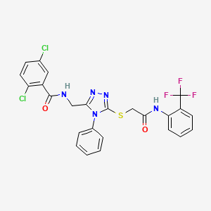 2,5-dichloro-N-((5-((2-oxo-2-((2-(trifluoromethyl)phenyl)amino)ethyl)thio)-4-phenyl-4H-1,2,4-triazol-3-yl)methyl)benzamide