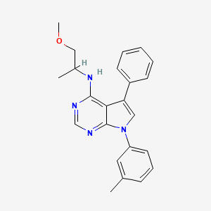 molecular formula C23H24N4O B11211538 N-(1-methoxypropan-2-yl)-7-(3-methylphenyl)-5-phenyl-7H-pyrrolo[2,3-d]pyrimidin-4-amine 