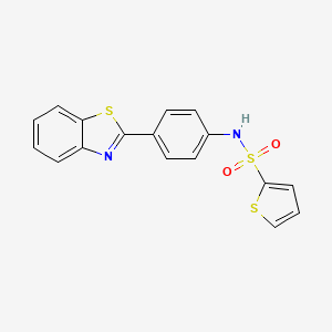 molecular formula C17H12N2O2S3 B11211554 N-[4-(1,3-benzothiazol-2-yl)phenyl]thiophene-2-sulfonamide 