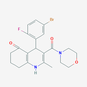 4-(5-bromo-2-fluorophenyl)-2-methyl-3-(morpholin-4-ylcarbonyl)-4,6,7,8-tetrahydroquinolin-5(1H)-one