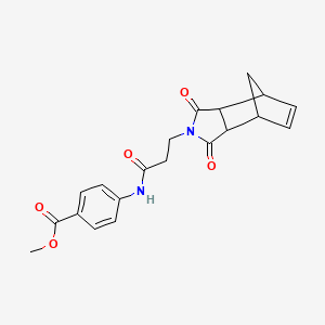 methyl 4-{[3-(1,3-dioxo-1,3,3a,4,7,7a-hexahydro-2H-4,7-methanoisoindol-2-yl)propanoyl]amino}benzoate