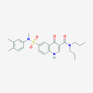 6-[(3,4-Dimethylphenyl)(methyl)sulfamoyl]-4-oxo-N,N-dipropyl-1,4-dihydroquinoline-3-carboxamide