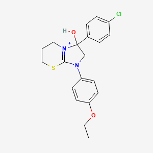 3-(4-chlorophenyl)-1-(4-ethoxyphenyl)-3-hydroxy-2,3,6,7-tetrahydro-5H-imidazo[2,1-b][1,3]thiazin-1-ium