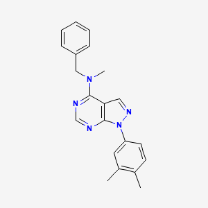 molecular formula C21H21N5 B11211625 N-benzyl-1-(3,4-dimethylphenyl)-N-methyl-1H-pyrazolo[3,4-d]pyrimidin-4-amine 