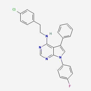 molecular formula C26H20ClFN4 B11211630 N-[2-(4-chlorophenyl)ethyl]-7-(4-fluorophenyl)-5-phenyl-7H-pyrrolo[2,3-d]pyrimidin-4-amine 