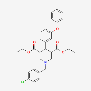 Diethyl 1-(4-chlorobenzyl)-4-(3-phenoxyphenyl)-1,4-dihydropyridine-3,5-dicarboxylate