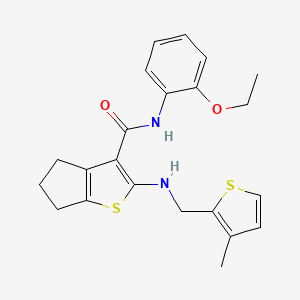 N-(2-ethoxyphenyl)-2-{[(3-methylthiophen-2-yl)methyl]amino}-5,6-dihydro-4H-cyclopenta[b]thiophene-3-carboxamide