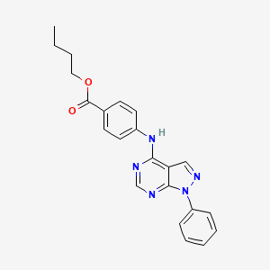 Butyl 4-({1-phenyl-1H-pyrazolo[3,4-D]pyrimidin-4-YL}amino)benzoate