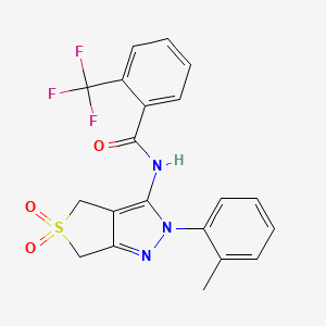 N-(5,5-dioxido-2-(o-tolyl)-4,6-dihydro-2H-thieno[3,4-c]pyrazol-3-yl)-2-(trifluoromethyl)benzamide